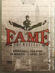 „Fame“ der Centre Stage Company im Bridewell Theatre London – April 2017