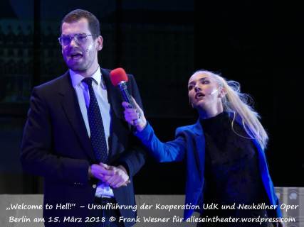 „Welcome to Hell!“ – Uraufführung der Kooperation UdK und Neuköllner Oper Berlin am 15. März 2018 © Frank Wesner