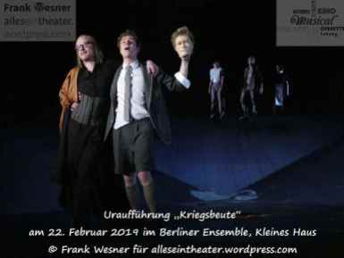 „Kriegsbeute“ – Uraufführung am 22. Februar 2019 im Berliner Ensemble, Kleines Haus © Frank Wesner
