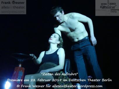 Maren Eggert und Alexander Khuon in Zeiten des Aufruhrs - Premiere am 28. Februar 2019 im Deutschen Theater Berlin © Frank Wesner
